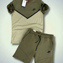 Nike Tech Fleece unisex  χακι/πρασινο Καλοκαιρινό Σέτ