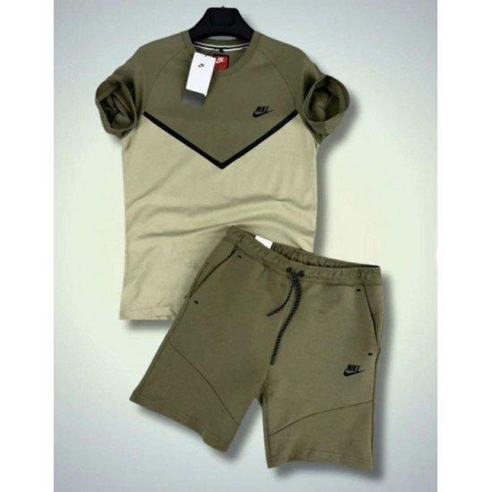 Nike Tech Fleece unisex  χακι/πρασινο Καλοκαιρινό Σέτ